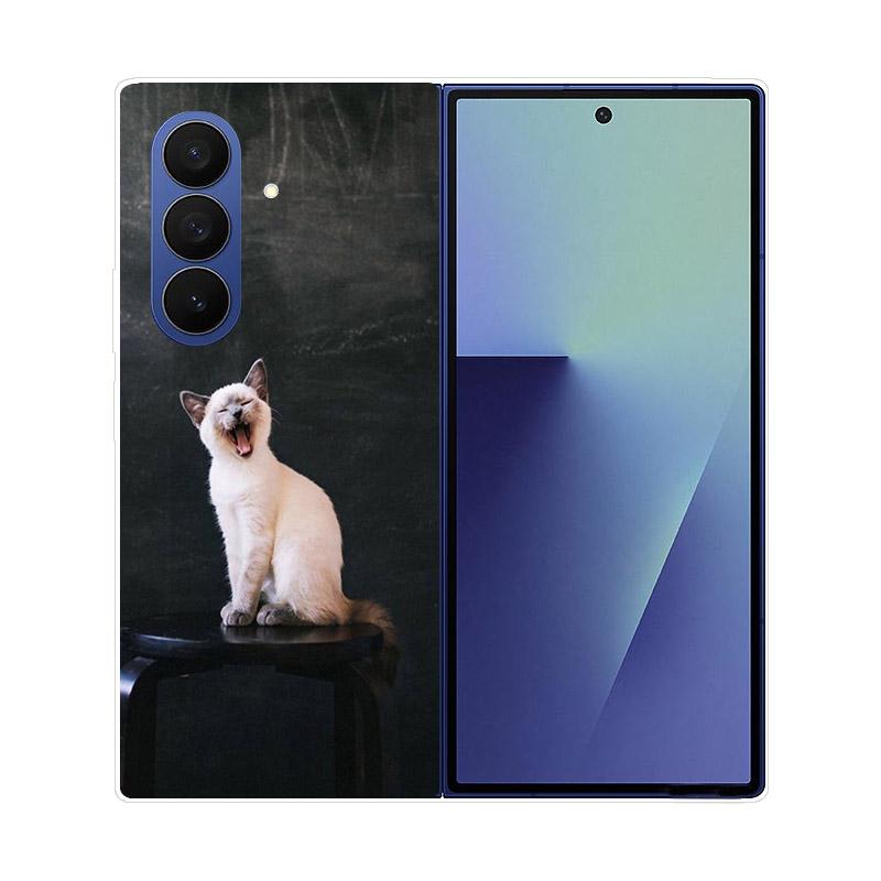 Прозрачный складной чехол для телефона Samsung Galaxy Z Fold 6 7 Прозрачная ударопрочная жесткая крышка из ПК для Samsung Z Fold7 Fold6 Чехол Capa
