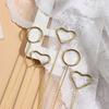 20Pcs Greeting Card Holder Elegant Heart/Round Shape Metal Notes Card Holder Clips for Home Wedding Party