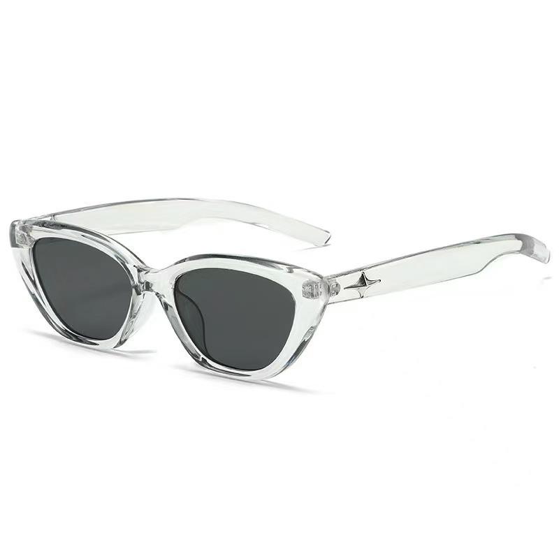 Star black cross star meteor sunglasses small frame cat eye sunglasses women's advanced sense UV protection sunglasses