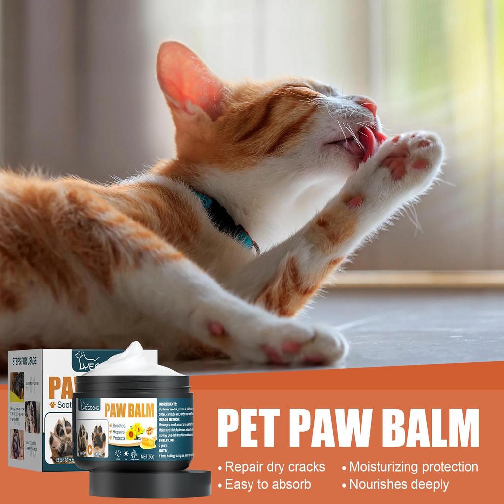 50g Pet Paw Care Cream Healthy Pet Paw Balm Pet Foot Oil Care Protection Foot Care Pad Balm Pro N5L3