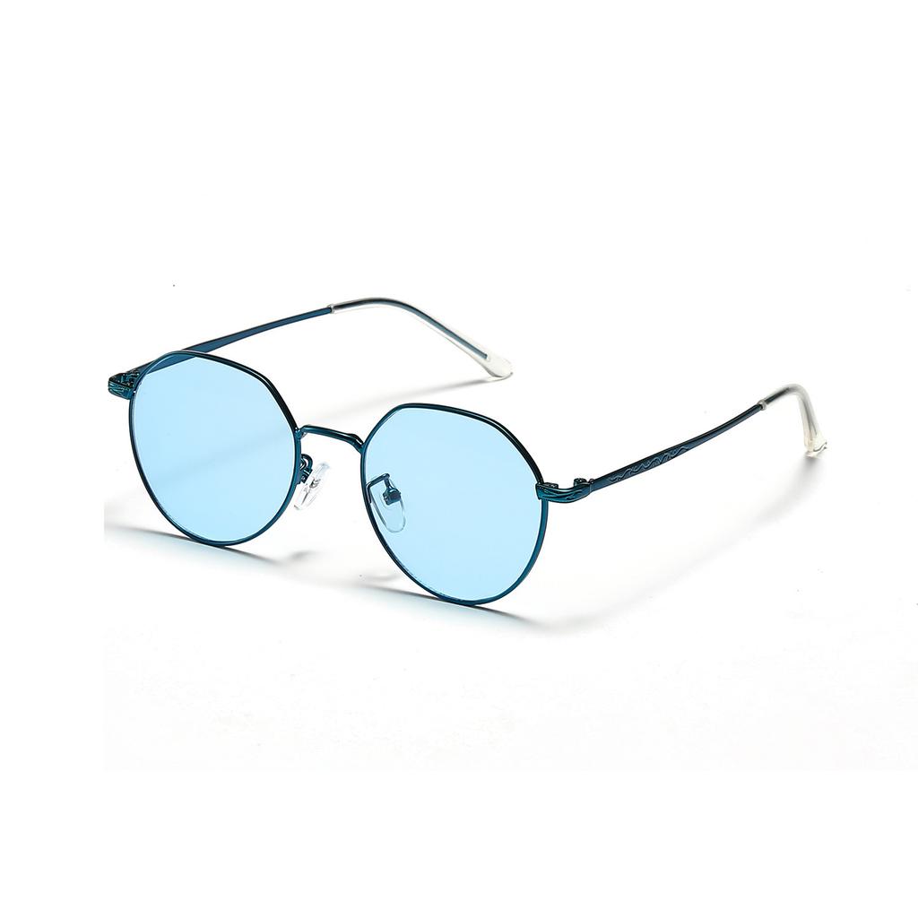 Круглые очки в маленькой оправе для уличной стрельбы, цвет красный, литературные солнцезащитные очки, женские солнцезащитные очки Ins Metal для мужчин