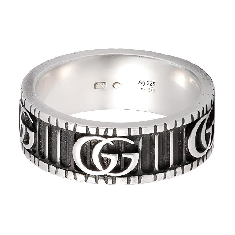 GUCCI GG Marmont 925 Sterling Silver Rings Men's Silver Unisex YBC551899001