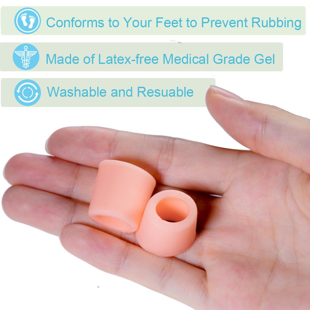 Sumifun 8pairs/box Skin Color Silicone Toe Protector Blister Corns Cover Toe Injury Protective Cover