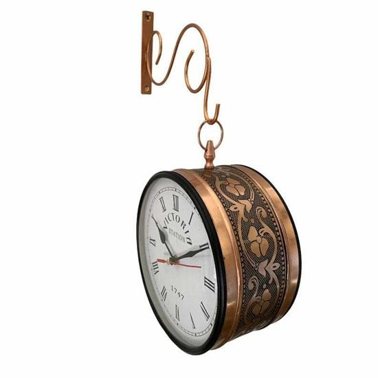 Станция Виктория, двухсторонние настенные часы, морской декор для дома и офиса