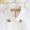 Versatile Cotton Shirt Fake Collar Children'S Back Opening Pointed Neck Beaded Fake Collar Shirt Collar Fake Collar