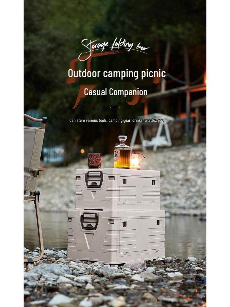 Car Mounted Folding Storage Box for Camping and Fishing Gear