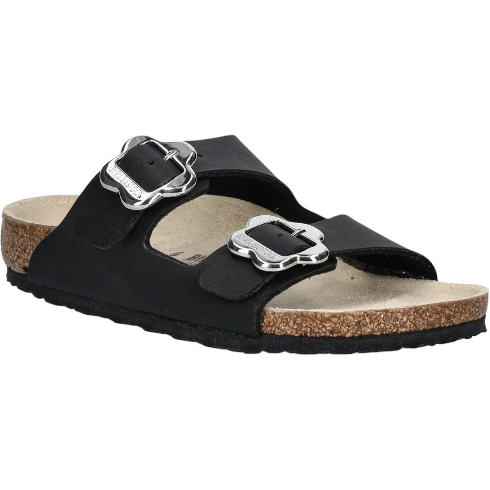Birkenstock Аризона Нескользящие износостойкие низкие детские сандалии Черные Детские 1029844