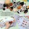 Animal Needle Felting Supply Beginner Wool Felting Tool with Needle Instruction Wool Roving Wood Handle