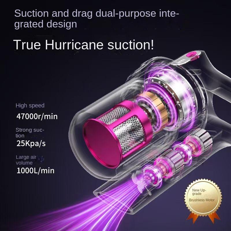 1 шт. бытовой пылесос для чистки диванов, полов, большой всасывающий беспроводной ручной пылесос для кровати, стержневой пылесос, три режима сборки