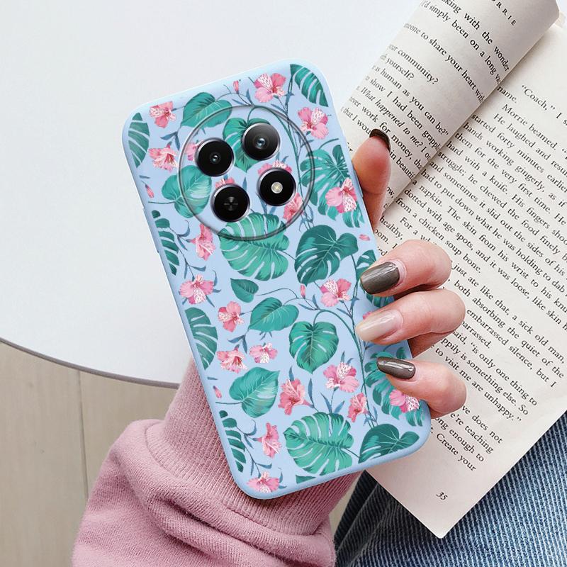 Case For Redmi 14C 4G 14R 5G A4 Note 14 Pro Poco C67 Cute Heart Flower Back Cover Soft Silicone Matte Protective Fundas Cartoon