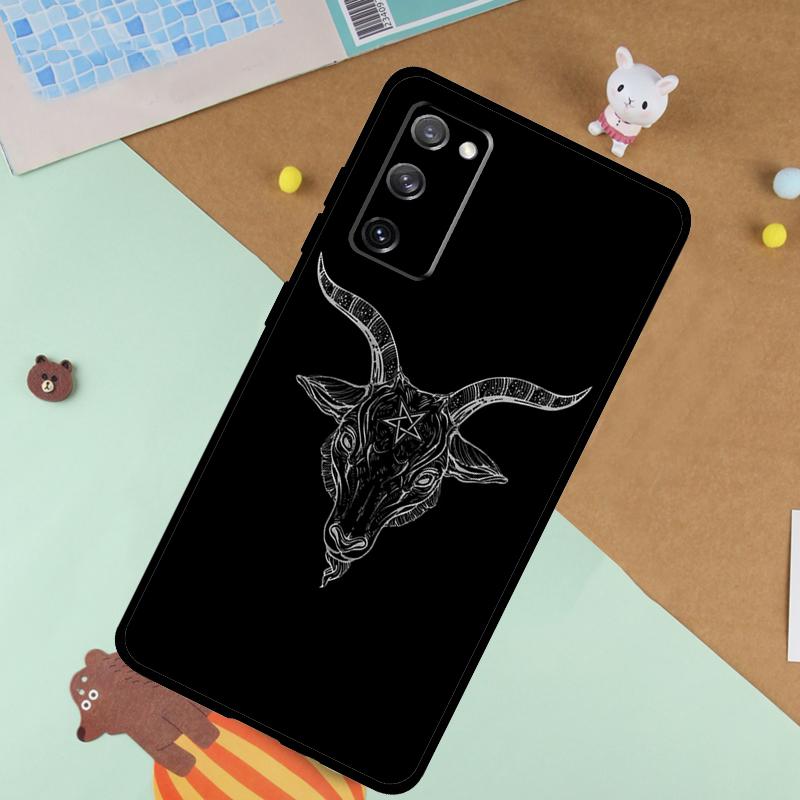 Мягкий чехол 'Голова Козла Сатаны' для Samsung Galaxy S24 Ultra S9 S10 S20 S22 S21 Plus S23 FE S25 Ultra Чехол Funda