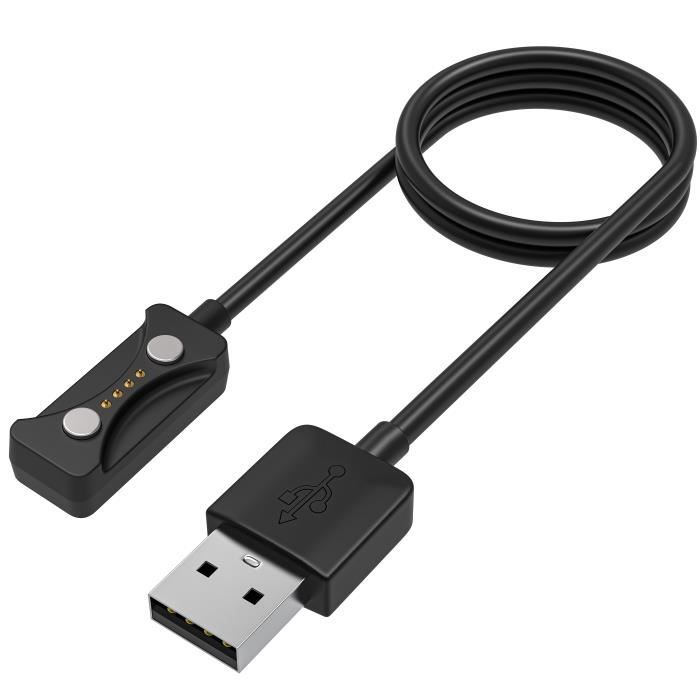 Зарядное устройство, совместимое с Polar Pacer / Pacer Pro / Ignite 3 / Vantage 3 - USB-кабель 1 метр для зарядки часов Phonillico®