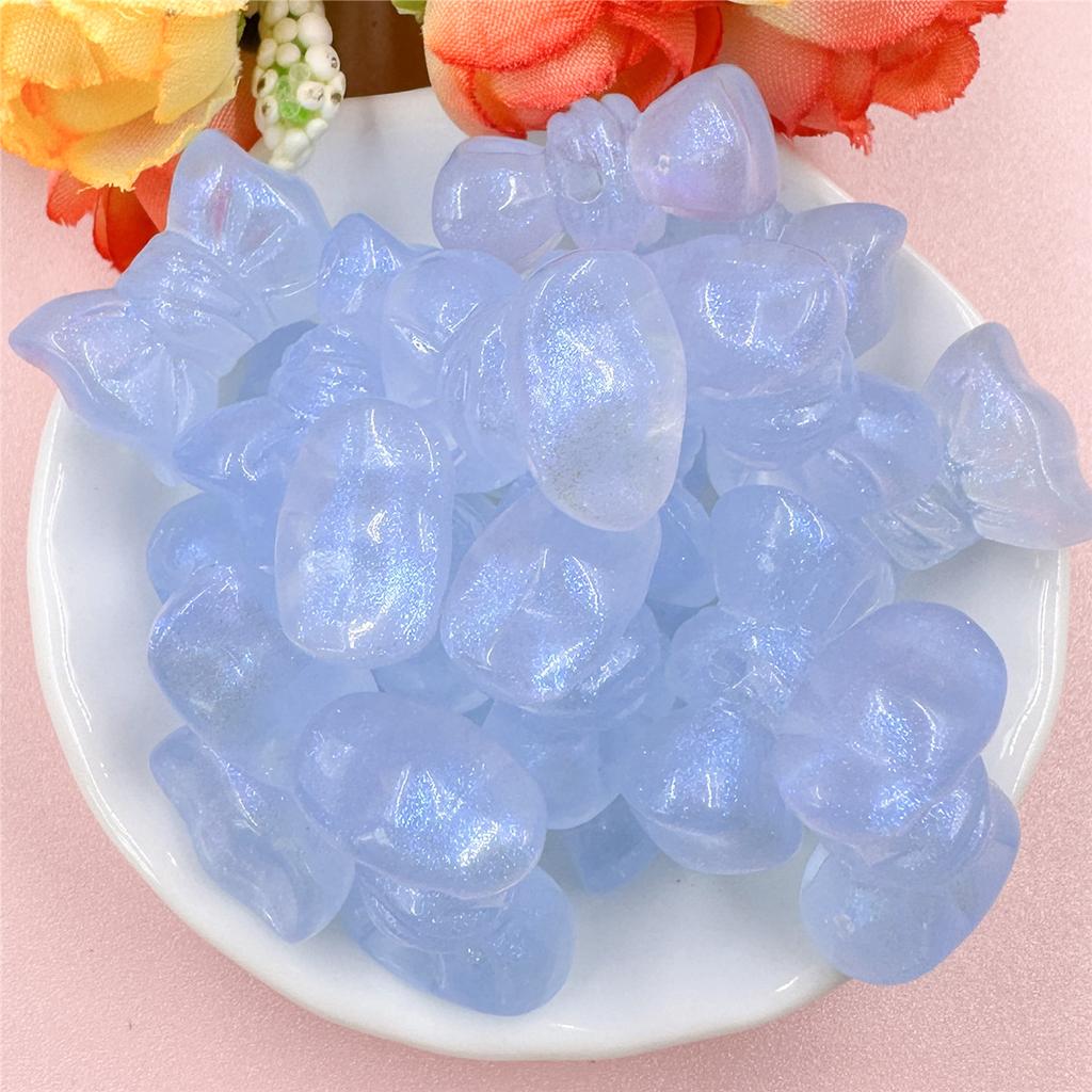 Высококачественные украшения Изысканные отдельные бусины 20 шт. Бант Акриловые Сделай сам Разноцветные С отверстием Шармы 16,2*24,2 мм Материал ручной работы