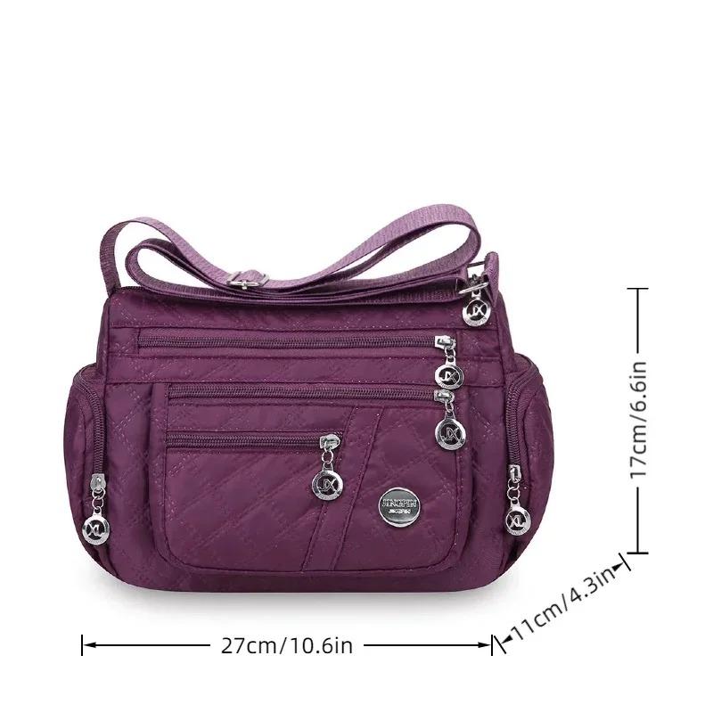 Женская сумка кроссбоди большой вместимости, водонепроницаемая, износостойкая, с несколькими карманами для поездок на работу и активного отдыха.