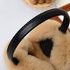 Rex Rabbit Fur Earmuffs for Women's Autumn and Winter Warmth Earmuffs and Ear Wraps Simple and Genuine Fur Ear Cover Ear Warmth