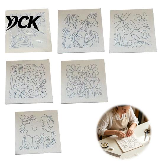 Punch Embroidery Craft DIY Floral Needle Kit, Beginners Flower Starter Kit with Tools Pattern, Stitch Carft for Adults, Handmade Home Decor