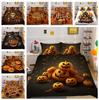 3D Halloween Home Bedding Set Pumpkin Ghost Quilt Cover Pillow Case 2/3 Pieces AU220 * 240 Full Size Soft and Easy To Clean Bedroom Decoration