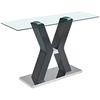 Console - DKD HOME DECOR - Noir - Verre Trempé - Bois MDF - 120x40x76 Cm