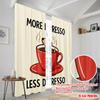2pcs 2D Flat Printing Drapes More Espresso Less Depresso Polyester Fabric Without Electricity Festive Wall Decor Use for Booths