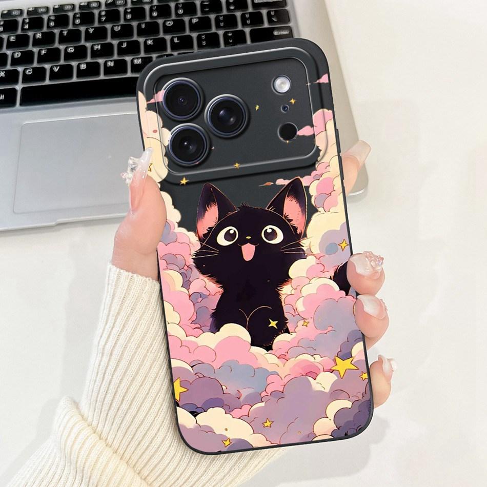 For iPhone 17 Pro Max 17Pro Cute Rabbit Cat Cartoon Phone Case For iPhone17 Pro 17ProMax Shockproof Soft Silicone Cases