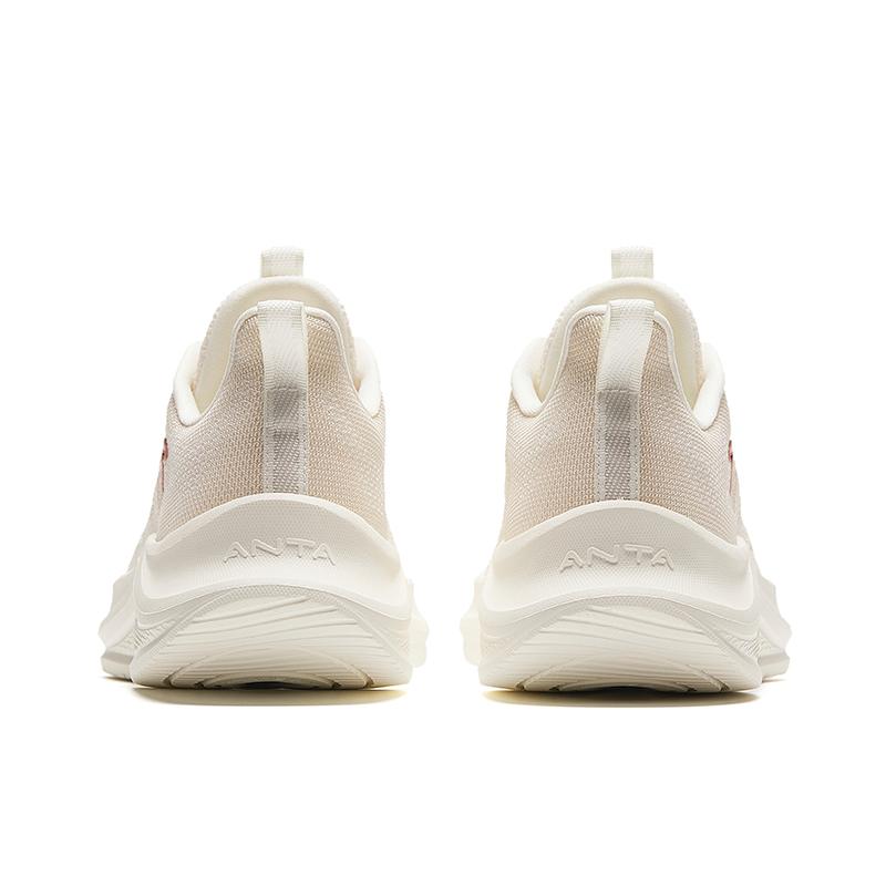 New Anta Stroll Lightweight And Breathable Low Top Running Shoes Women's Beige Brown 922425509-3