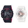 Casio Парные Цифровые 20 АТМ Водонепроницаемые Зарубежные G-Shock Baby-G Часы, и Аналоговые, Красно-Черные/Розовое Золото/Белые, АТМ/10 Водозащита, Модель, GA-110HR-1ABA-110RG-7A