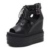 Fashion 15CM Women's Fish Mouth Wedge Sandals Thick Platform High-heeled Shoes Wedges Shoes for Women  High Heels