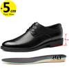 Мужские деловые кожаные туфли для увеличения роста, стельки 5 см, мужские, большие размеры 36-47