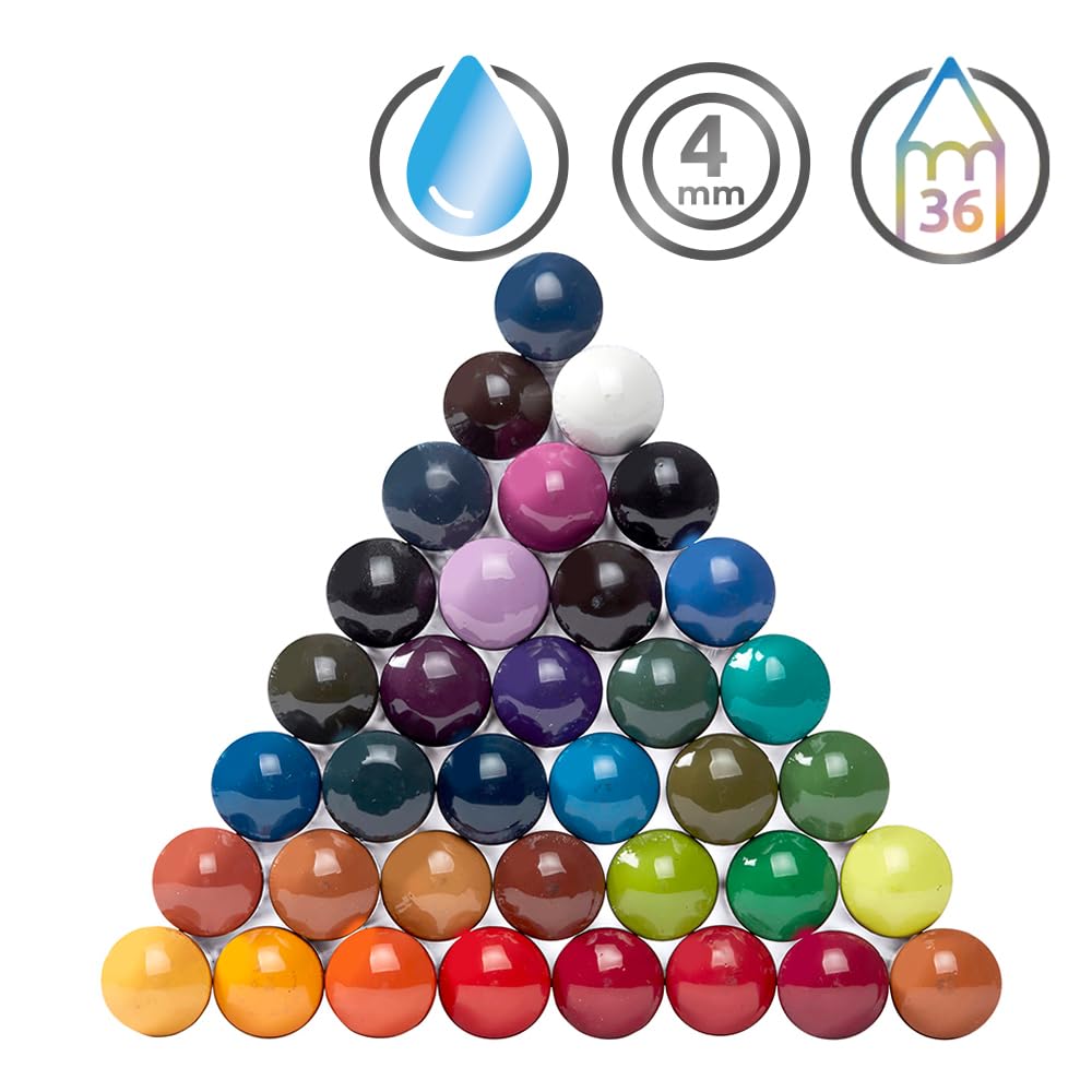 Набор акварельных карандашей Derwent Inktense Идеально подходит для ткани и текстуры дерева После высыхания Карандаши, 36 цветов (2301842), Рисование, Водостойкий