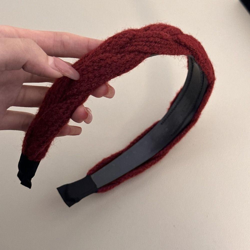 Cloth Red Sponge Headband Camellia Flowers Velvet Hair Band Creative   Girl