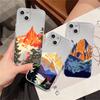 Прозрачный чехол для Apple iPhone 14 11 13 12 Pro 7 8 Plus XR X XS Max 6 6S 13Pro Чехол для телефона Mountain Peak Lake Винтажный постер