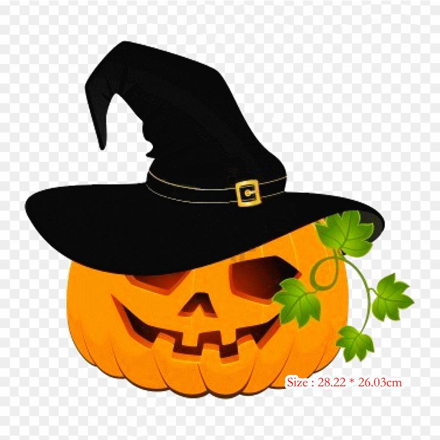 Halloween Ce2 Halloween Iron On Heat Transfer Printing Vinyl Patches Sticker for Clothes DIY Appliques Washable Patches