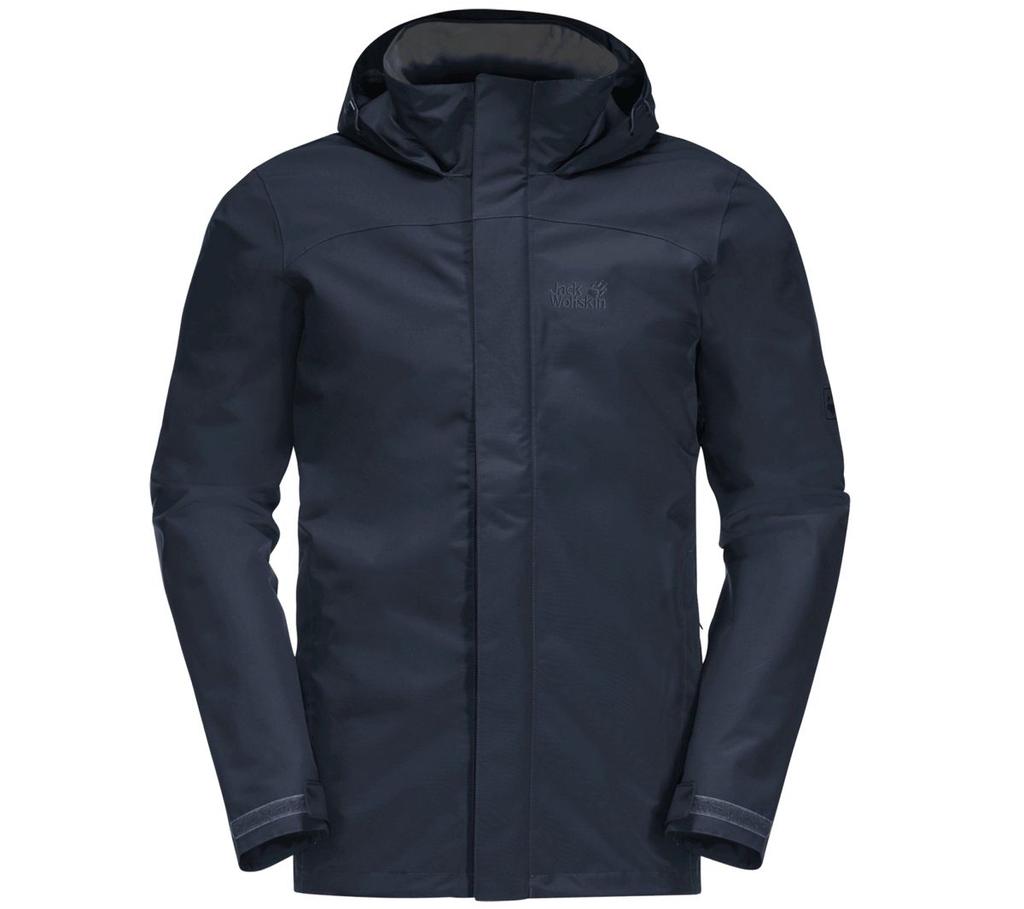 Jack Wolfskin Silver Pass 3in1 — мужская треккинговая куртка синяя 5018461-1010003 ОРИГИНАЛ