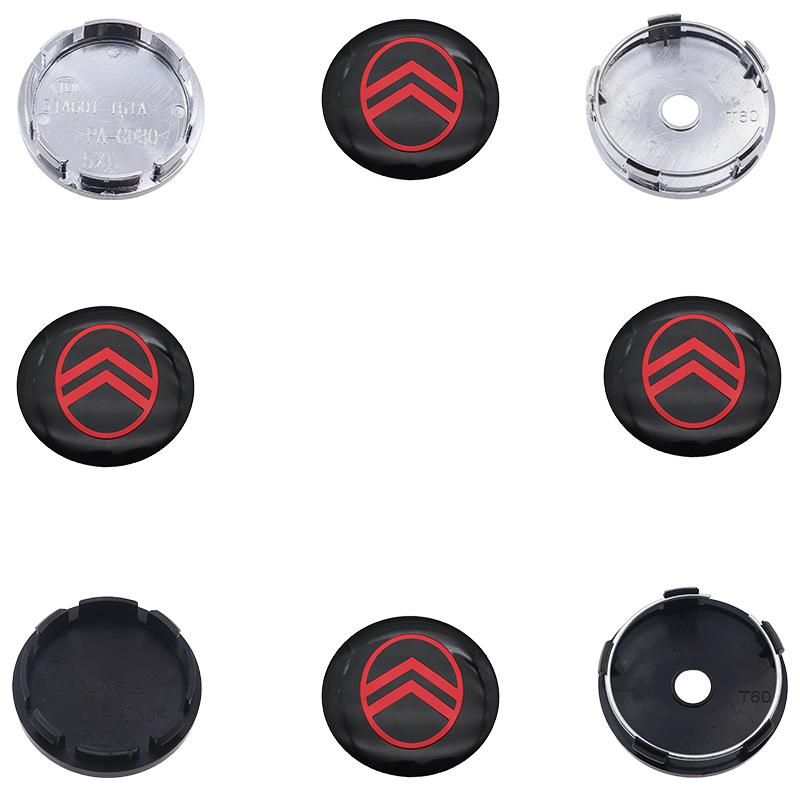 100pcs 3D 60mm 56mm Citroen Car wheel cap emblem Wheel Center Hub Cap auto Rim refit dust-proof badge covers styling accessories