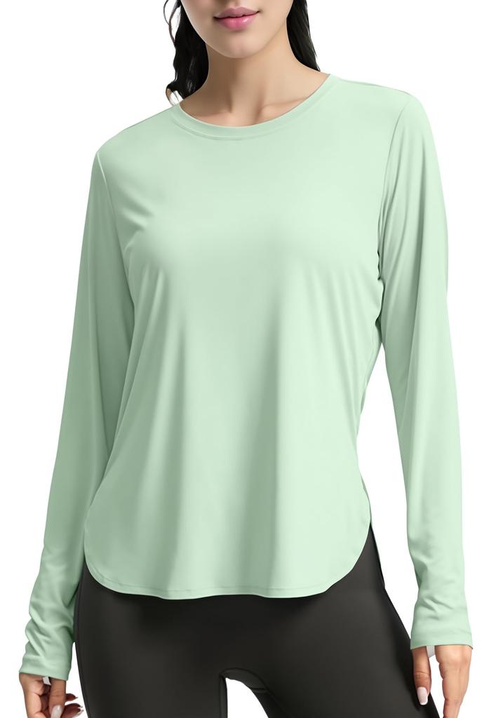 Perturga Rash Long Sleeve UPF Round Comfortable for and Light Size XL Women's Guard, T-Shirt, 50+, Neck, Cooling, Breathable, Stretch, Sports,