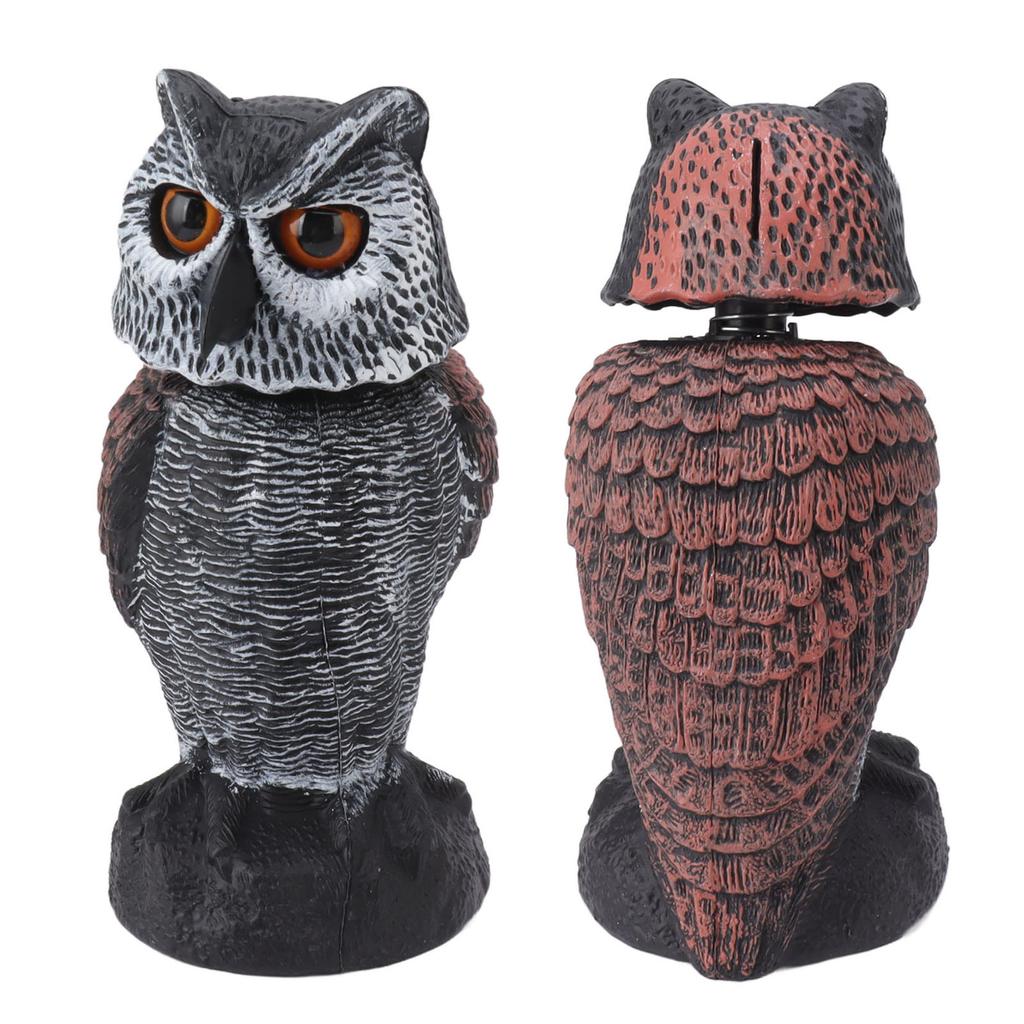 Owl Decoy Plastic Shake Head Owl Decoy To Scare Birds Away Scarecrow Fake Owl Outdoor Garden Decoration Owl Decoy To Scare Birds