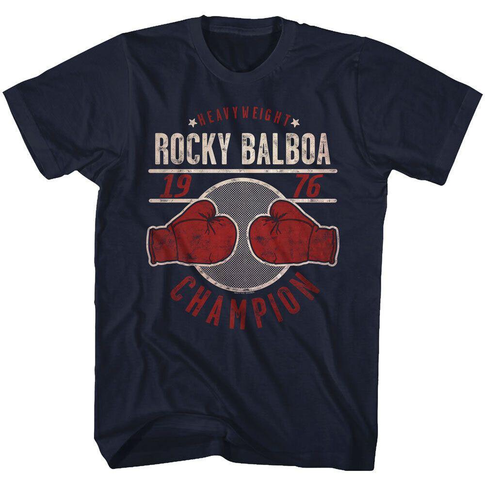 Темно-синяя футболка унисекс Rocky Champ76