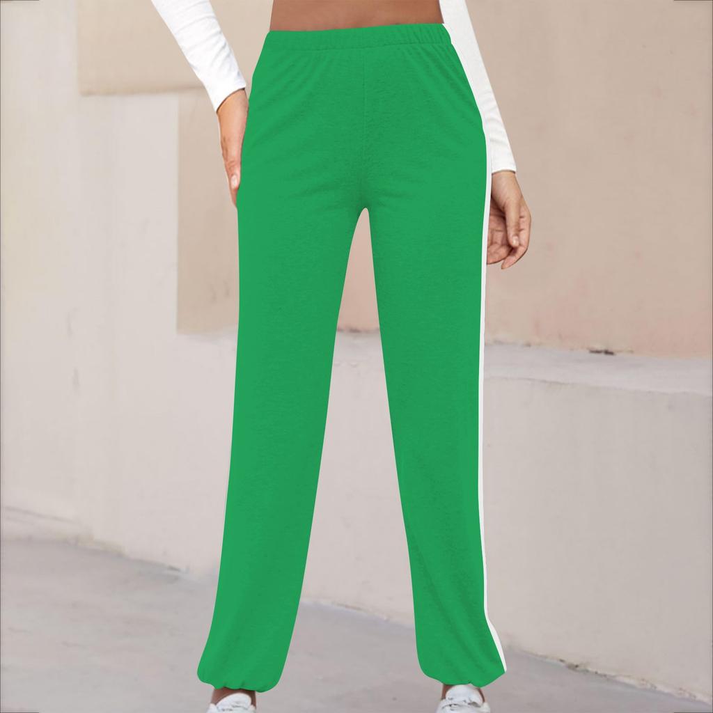 Женские летние новые однотонные повседневные спортивные штаны с высокой талией и свободным поясом, брюки с капюшоном и поясом