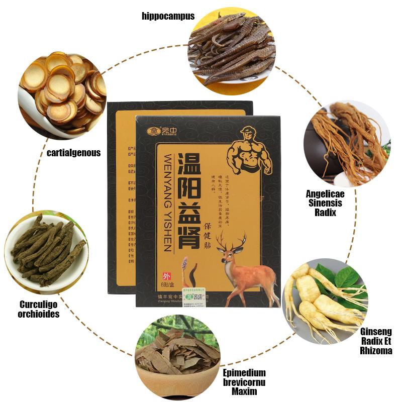 Уход за мужским телом Ян согревает почки и пластырь для пупка для облегчения дискомфорта простаты