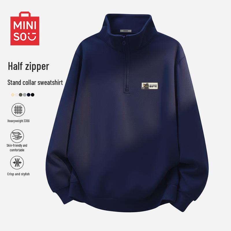 MINISO Мужской свитер с круглым вырезом, плотный