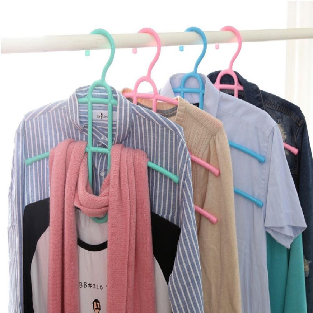 Multifunctional Hanger Hook 3 Layer Clothes Hanger Clothes Rack Wardrobe Organizer Space Saver
