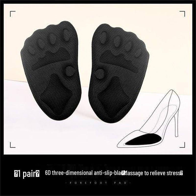 Женская противоскользящая подушечка под переднюю часть стопы для туфель на высоком каблуке - Супермягкая, обезболивающая, регулировка половинного размера