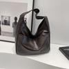 Большая вместительная сумка женская новинка 2024 года осень-зима мягкая кожаная сумка-ведро сумка для поездок на работу студенческая сумка через плечо