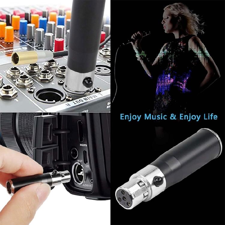 Professional 4Pin XLR to 3Pin MIni XLR Adapter for Hifi Sound Transfer in Studio Environment