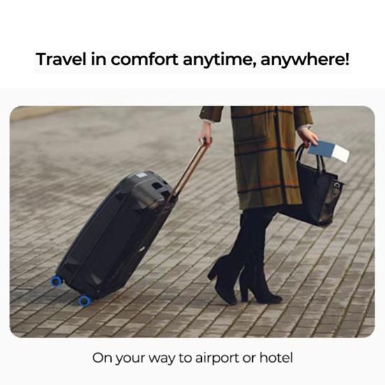 Yousheng 8Pcs Silicone Luggage Wheel Covers Enhance Travel Adventure Minimize Noise Spot Luggage Protective Sleeves