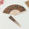 Props Hand Held Fan Bohemian Style Hand Folding Fan Portable Wooden Folding Fan