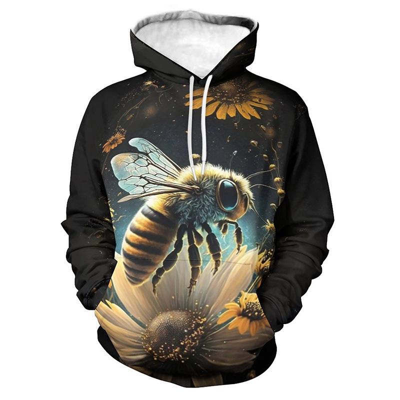 New Design Hoodie Honeycomb Bee 3d Printed Hoodies Men Women Hooded Sweatshirt Pullover Children Long Sleeves Tops Streetwear