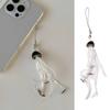 Stylish Jellyfish Pendant with Soft Feather Fringe Colorful Keychain Unique and Fashionable Phone Charm for Women Girls