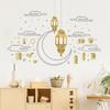 Star Moon Ramadan Kareem Decals Multicolor Mural Eid Mubarak Wall Stickers  Home Decoration