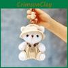 The Bear In Clothes Plush Keychain For Girls Backpack Decor Gift